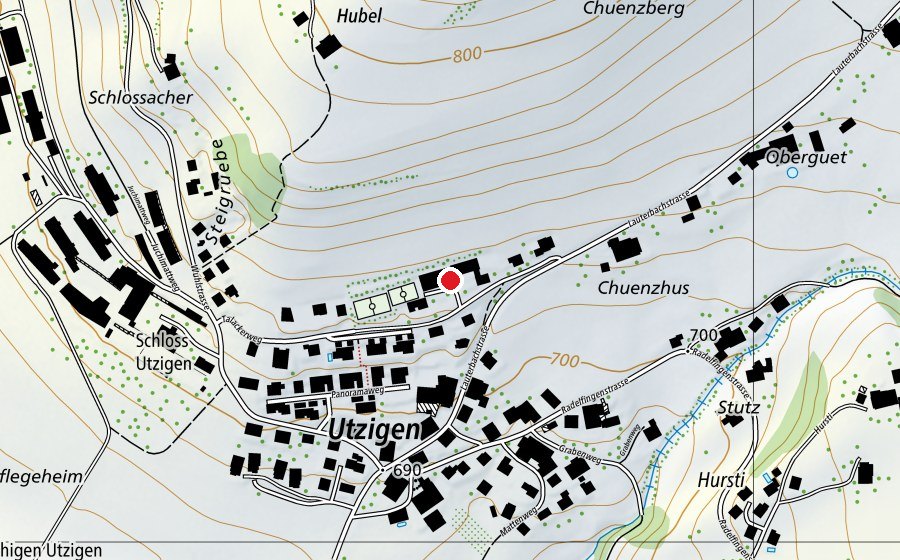 Map showing the location of Schule Utzigen (School)