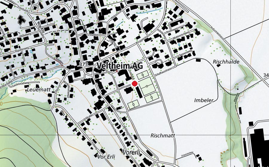 Mappa con la posizione di Schule Veltheim (Scuola)
