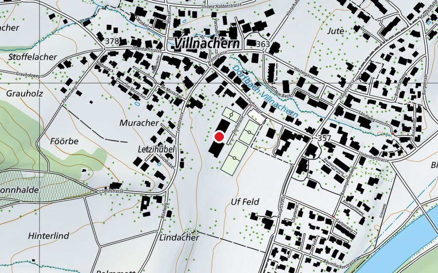 Karte mit dem Standort von Schule Villnachern (Schule)