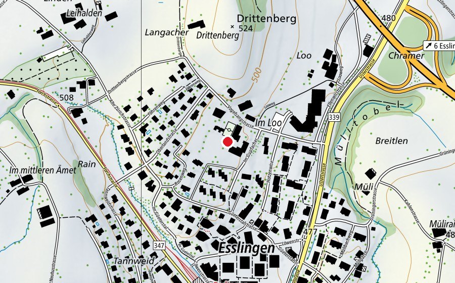 Carte indiquant l’emplacement de Schule Vogelsang (École)