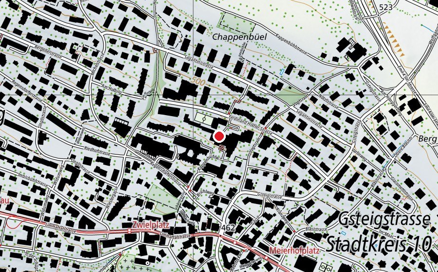 Mappa con la posizione di Schule Vogtsrain (Scuola)