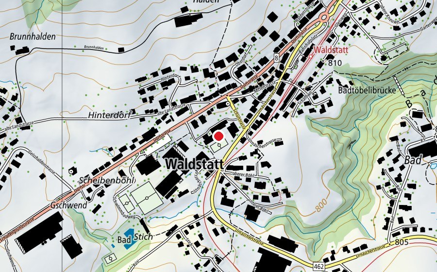 Mappa con la posizione di Schule Waldstatt (Scuola)