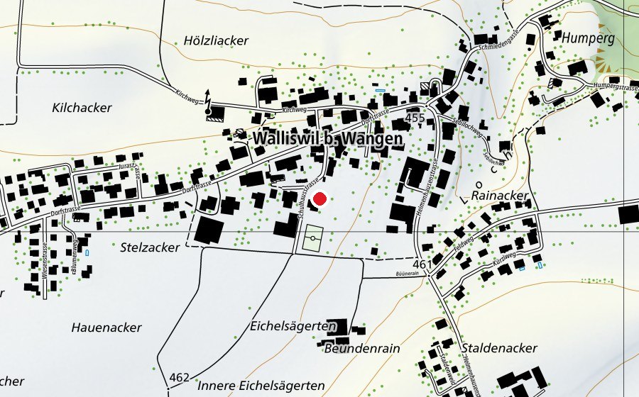 Karte mit dem Standort von Schule Walliswil-Wangen (Schule)