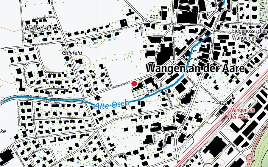 Mappa con la posizione di Schule Wangen (Scuola)