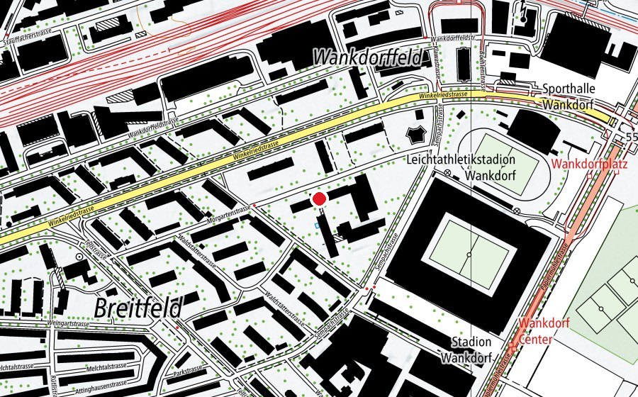 Karte mit dem Standort von Schule Wankdorf (Schule)