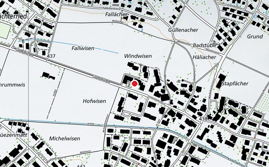 Karte mit dem Standort von Schule Watt (Schule)