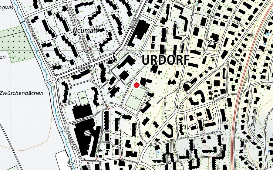 Karte mit dem Standort von Schule Zentrum (Schule)