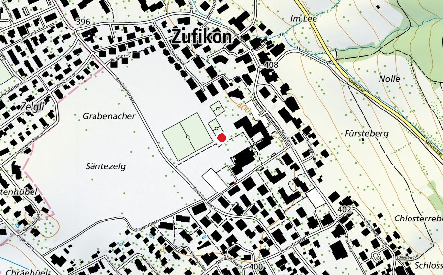 Carte indiquant l’emplacement de Schule Zufikon (École)