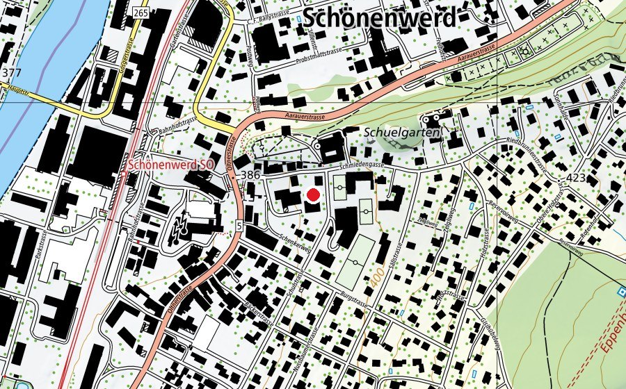 Mappa con la posizione di Schulhaus 1888 (Scuola)