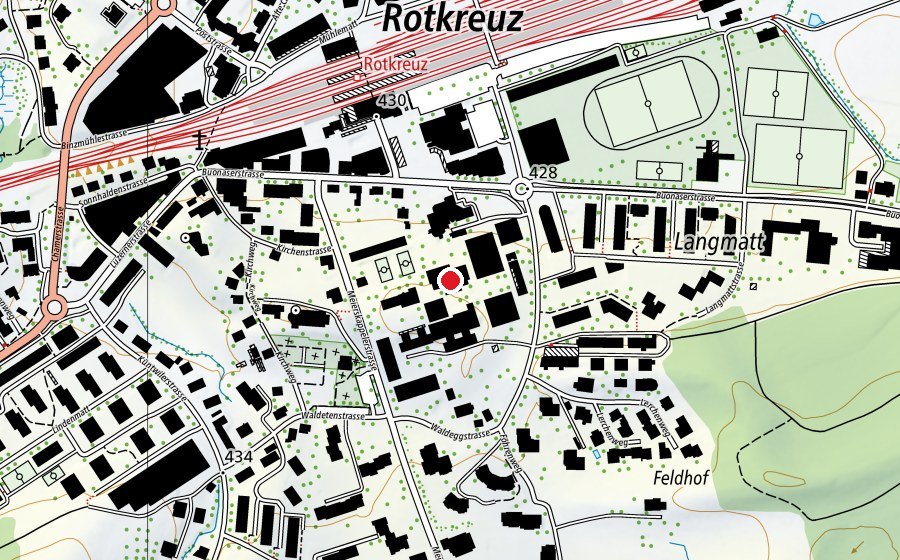 Mappa con la posizione di Schulhaus 4 (Scuola)