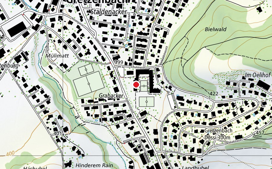 Mappa con la posizione di Schulhaus 57 (Scuola)