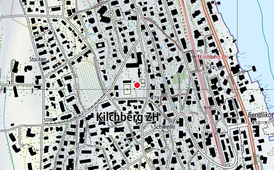Mappa con la posizione di Schulhaus Alte Landstrasse (Scuola)