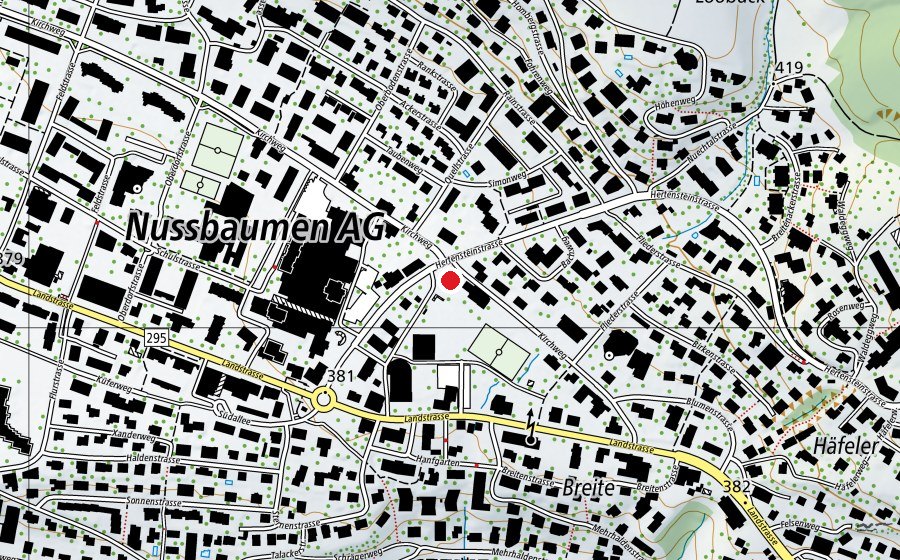 Carte indiquant l’emplacement de Schulhaus Bachmatt (École)