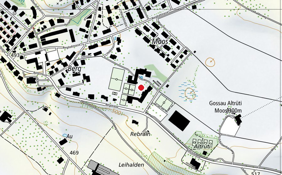 Carte indiquant l’emplacement de Schulhaus Berg (École)