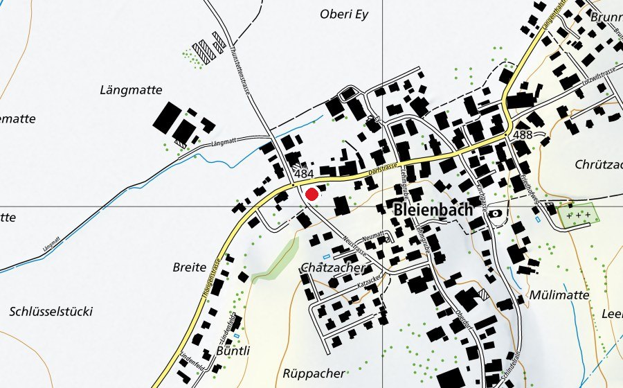 Mappa con la posizione di Schulhaus Bleienbach (Scuola)