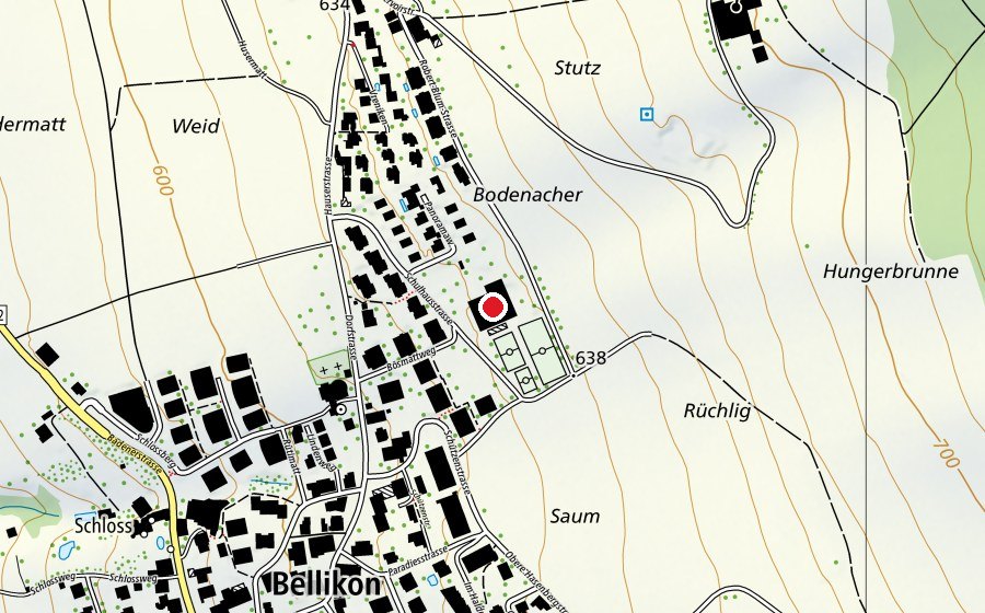 Mappa con la posizione di Schulhaus Bösmatt (Scuola)