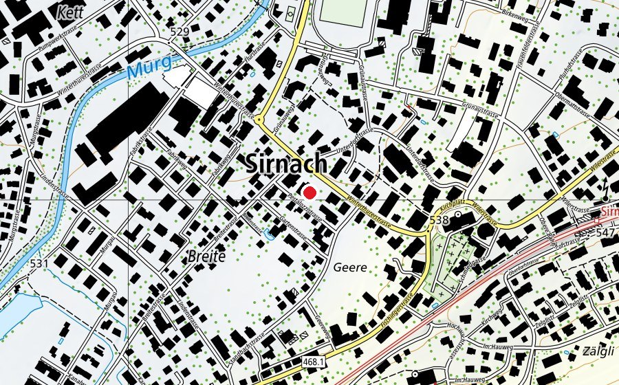 Mappa con la posizione di Schulhaus Breite (Scuola)