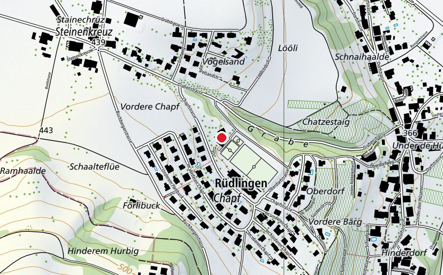 Carte indiquant l’emplacement de Schulhaus Chapf (École)