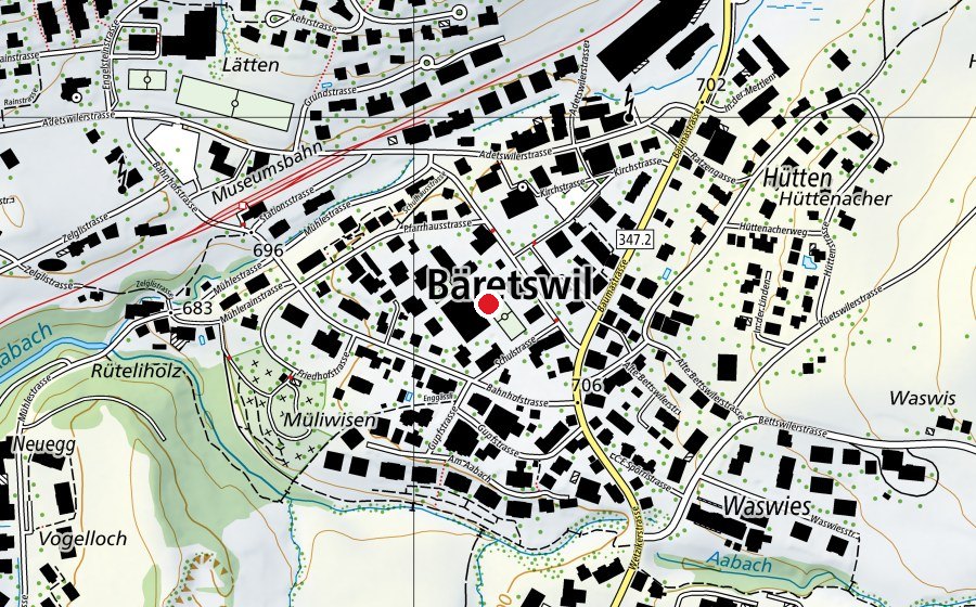 Mappa con la posizione di Schulhaus Dorf (Scuola)