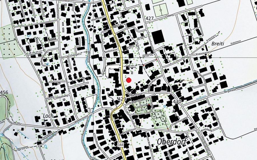 Mappa con la posizione di Schulhaus Dorf (Scuola)