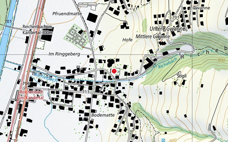 Mappa con la posizione di Schulhaus Dorf (Scuola)