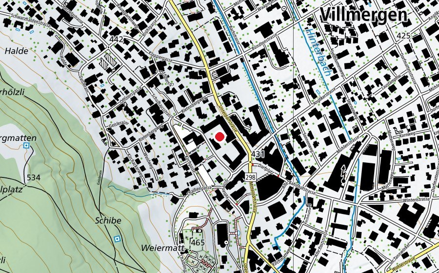 Mappa con la posizione di Schulhaus Dorf (Scuola)