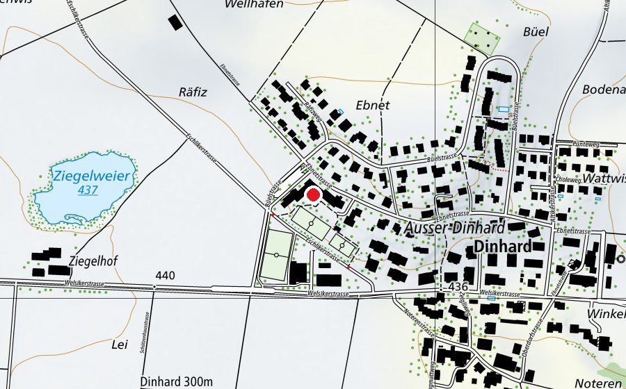 Mappa con la posizione di Schulhaus Ebnet (Scuola)