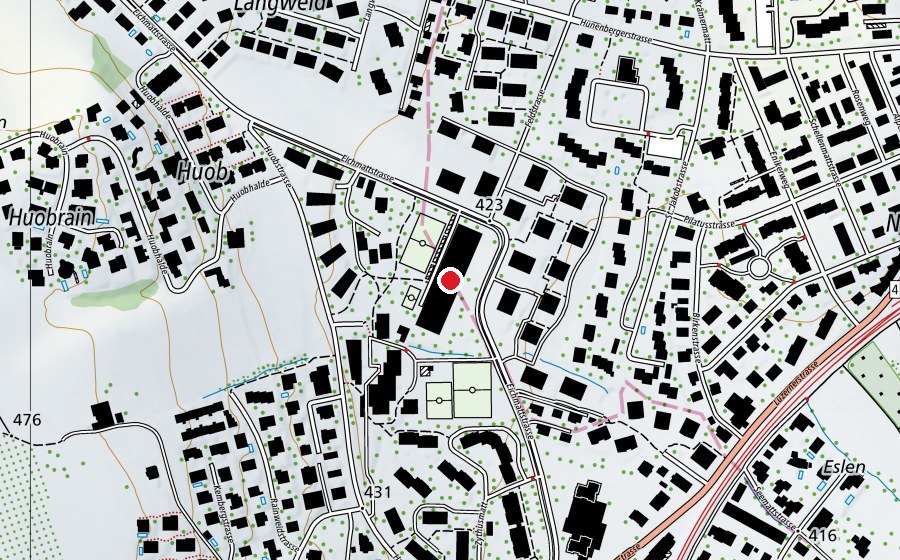 Mappa con la posizione di Schulhaus Eichmatt (Scuola)