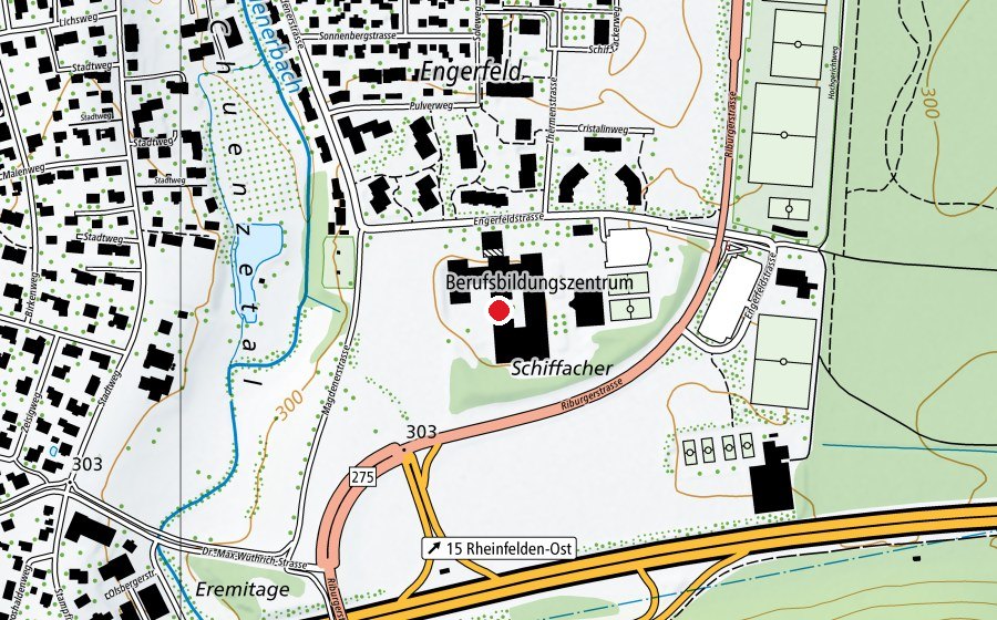 Mappa con la posizione di Schulhaus Engerfeld (Scuola)