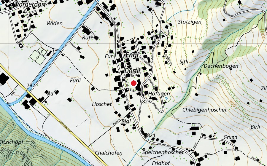 Map showing the location of Schulhaus Engi (School)