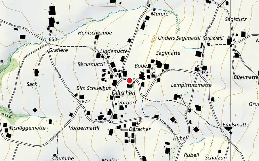 Mappa con la posizione di Schulhaus Faltschen (Scuola)