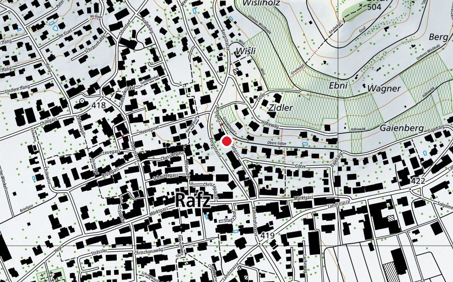 Carte indiquant l’emplacement de Schulhaus Götze (École)