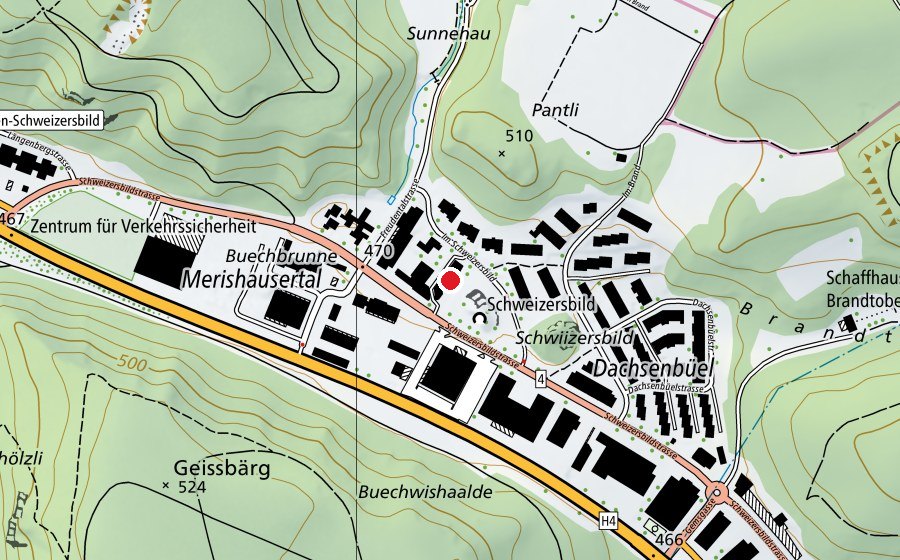 Carte indiquant l’emplacement de Schulhaus Gräfler VITA-Talentklasse (École)