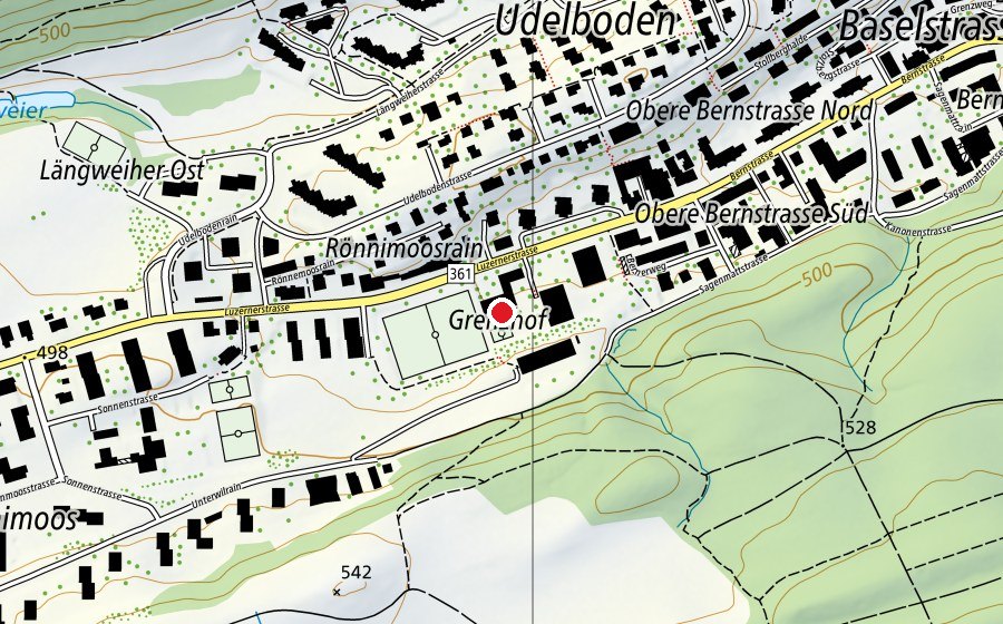 Mappa con la posizione di Schulhaus Grenzhof (Scuola)