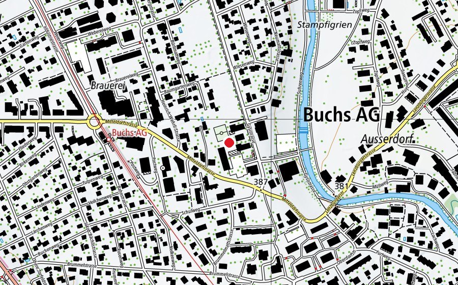 Carte indiquant l’emplacement de Schulhaus Gysimatte (École)
