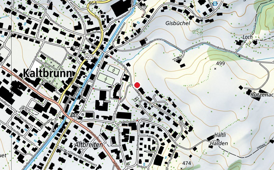 Mappa con la posizione di Schulhaus Haeltli (Scuola)