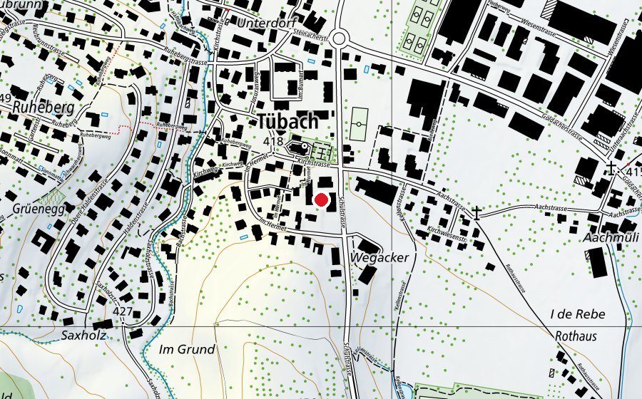 Mappa con la posizione di Schulhaus Hermet (Scuola)