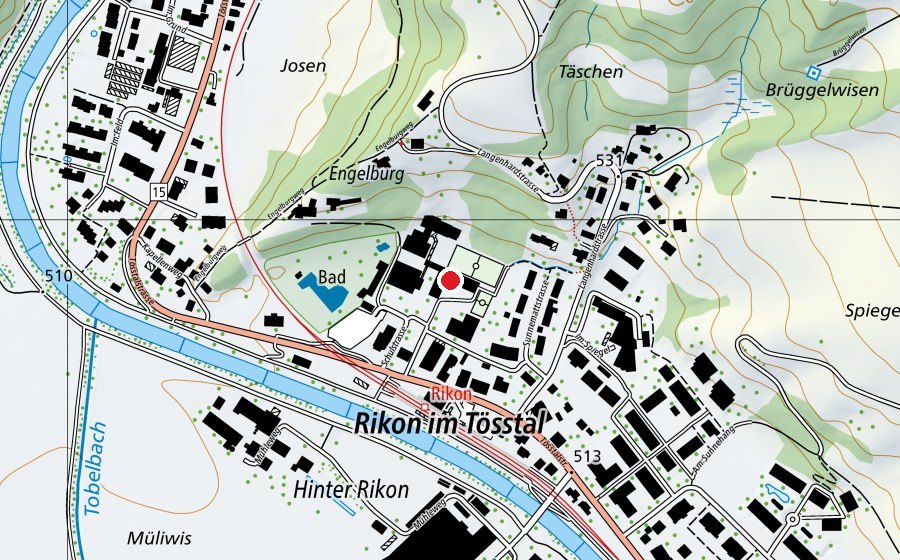 Mappa con la posizione di Schulhaus Hirsgarten (Scuola)