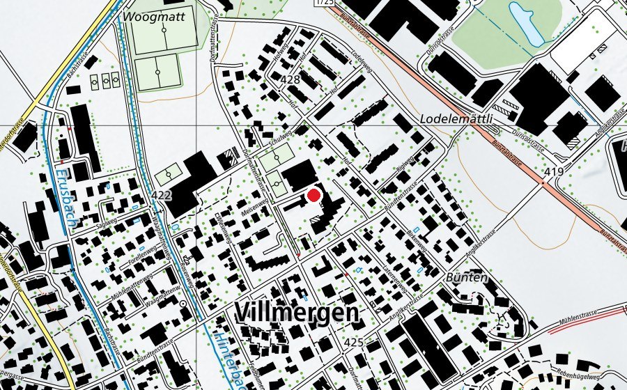 Mappa con la posizione di Schulhaus Hof (Scuola)
