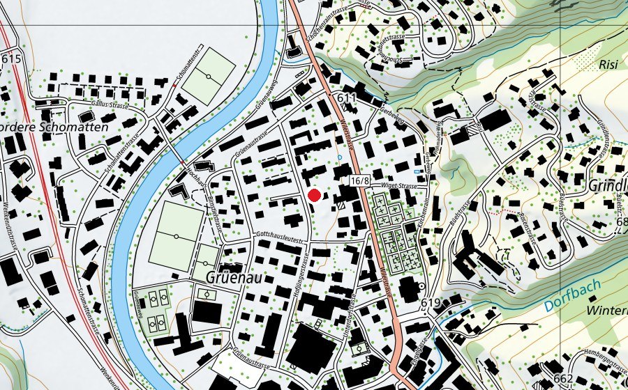 Map showing the location of Schulhaus Hofjünger (School)