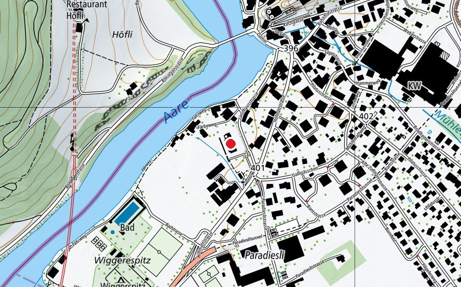 Mappa con la posizione di Schulhaus Hofmatt (Scuola)