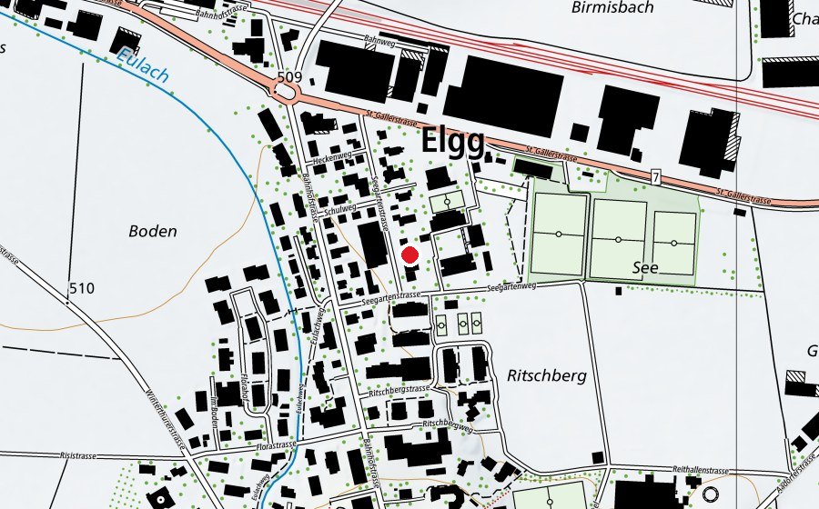 Carte indiquant l’emplacement de Schulhaus Im See (École)