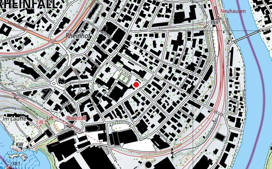 Mappa con la posizione di Schulhaus Kirchacker (Scuola)