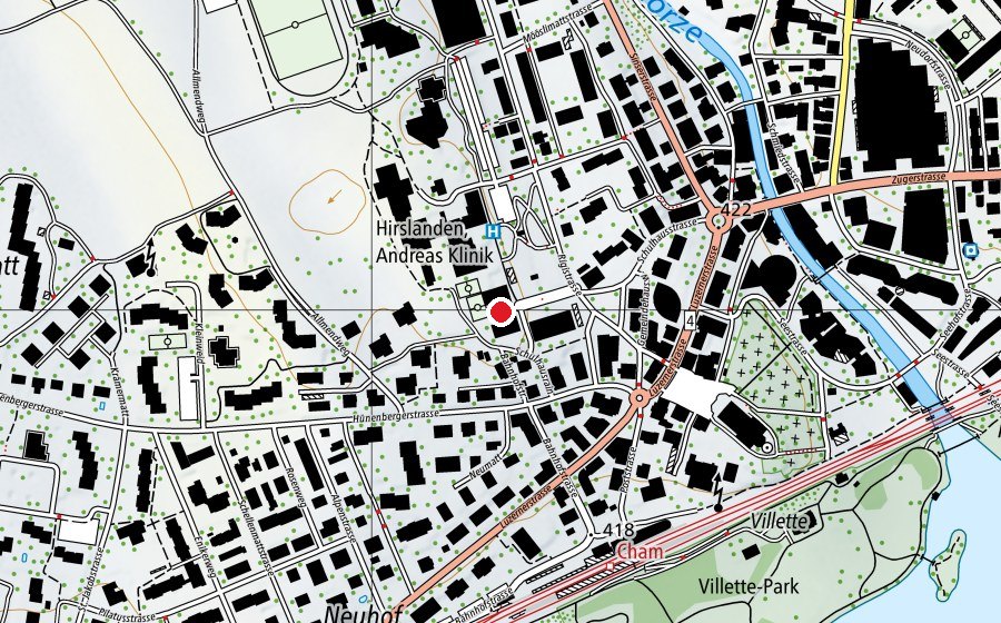 Map showing the location of Schulhaus Kirchbühl 1 (School)