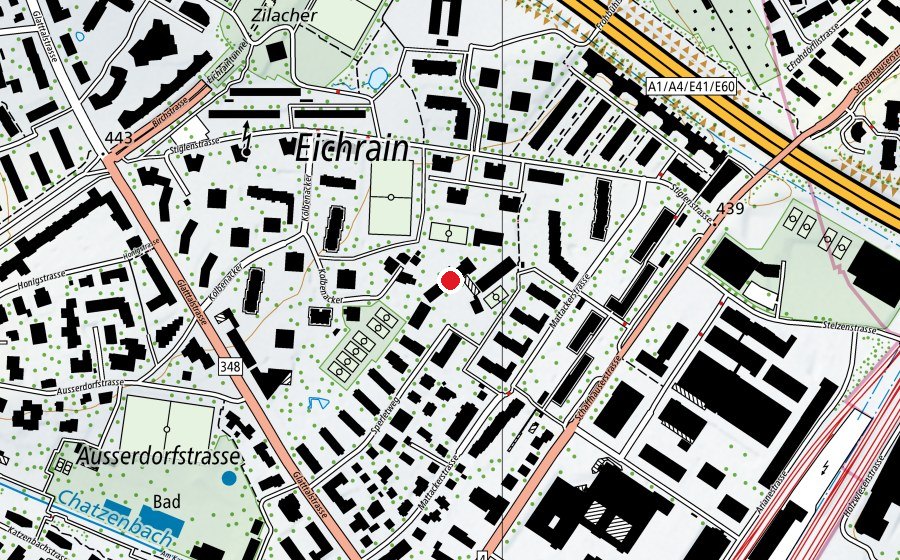 Mappa con la posizione di Schulhaus Kolbenacker (Scuola)