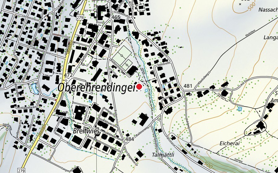 Carte indiquant l’emplacement de Schulhaus Lägernbreite (École)