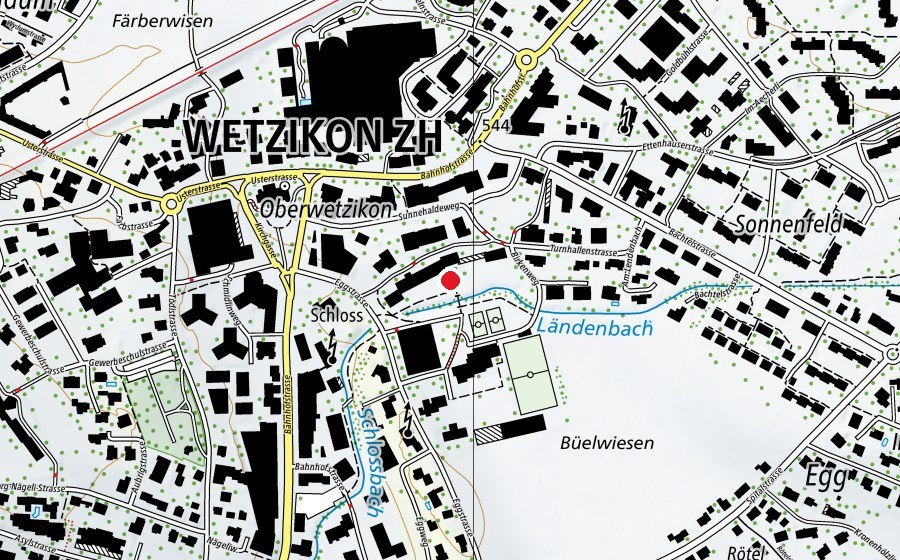 Carte indiquant l’emplacement de Schulhaus Lendenbach (École)