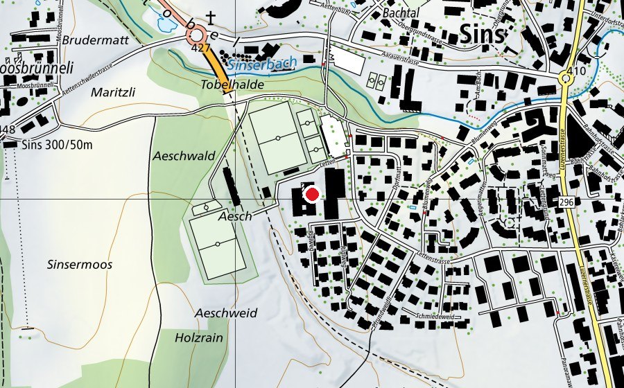 Mappa con la posizione di Schulhaus Letten (Scuola)