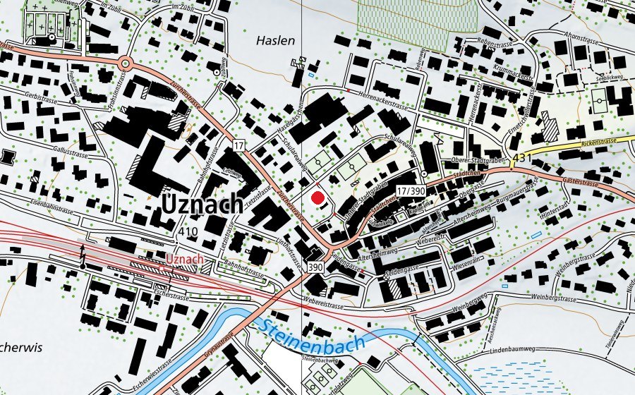 Map showing the location of Schulhaus Letzi (School)