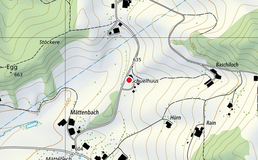 Mappa con la posizione di Schulhaus Mättenbach (Scuola)